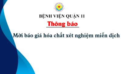 Thông báo mời báo giá hóa chất xét nghiệm miễn dịch